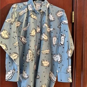 MaxMara Blue Graphic Blouse